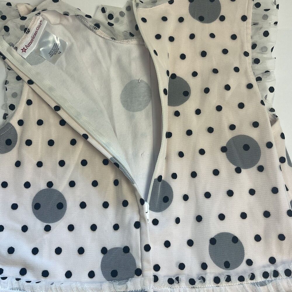 American Girl Girls 14 Polka Dot Tulle Party Dress Bow Special Occasion Formal - Picture 11 of 12